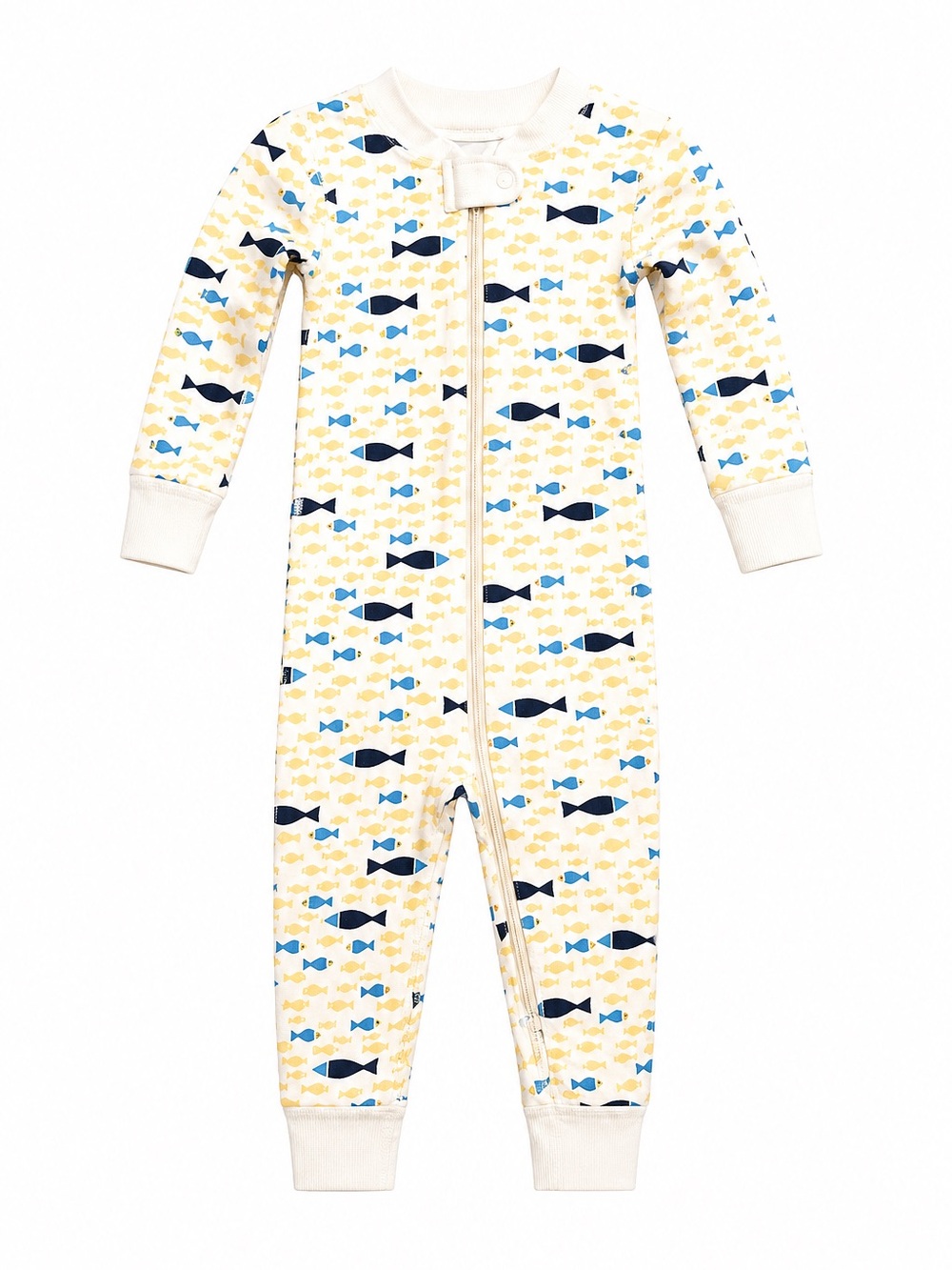 Hanna Andersson 18-24M Organic Cotton One-Piece Zippered Sleeper Fish Frenzy